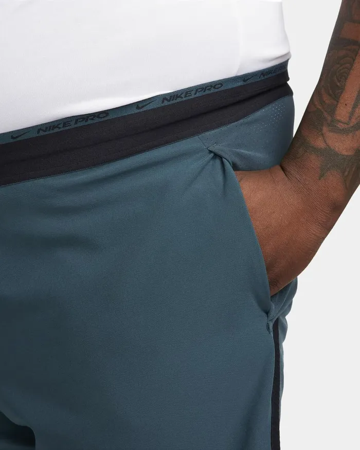 Men Nike Shorts DriFIT Flex Rep Pro Collection Deep Jungleblack