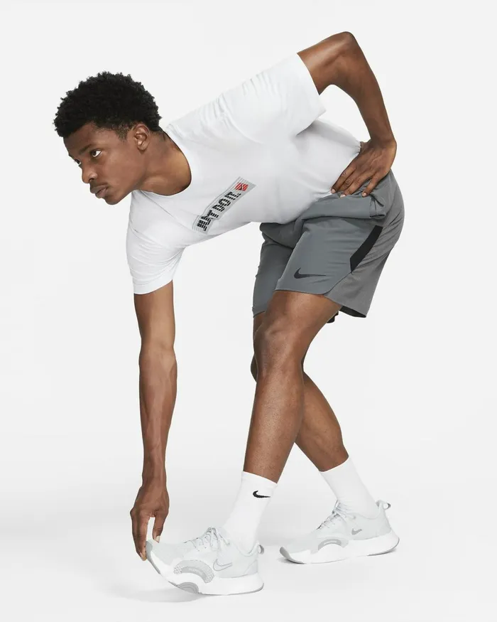 Men Nike Shorts DriFIT Flex Rep Pro Collection Iron Greyblack