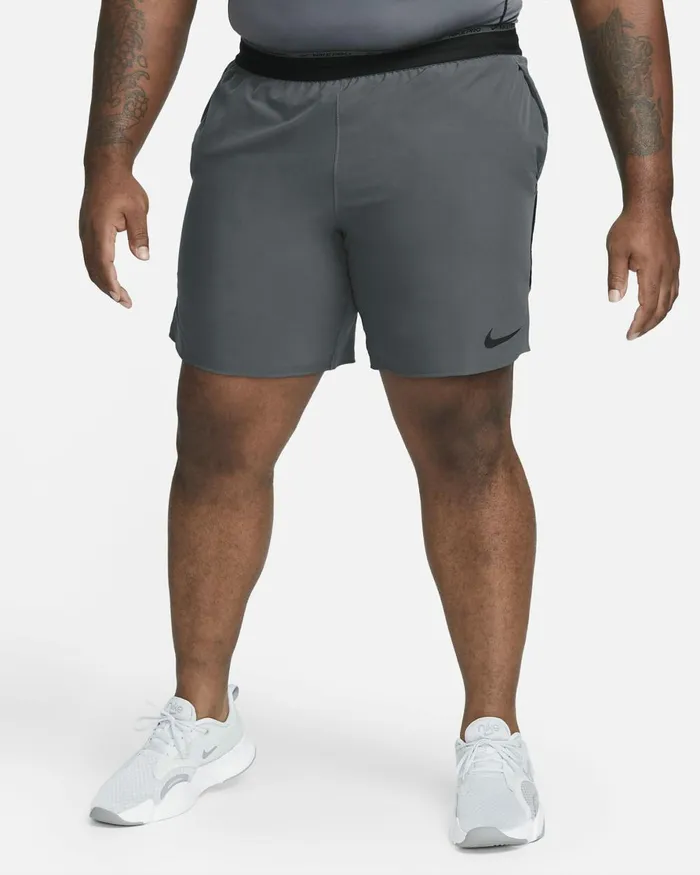 Men Nike Shorts DriFIT Flex Rep Pro Collection Iron Greyblack
