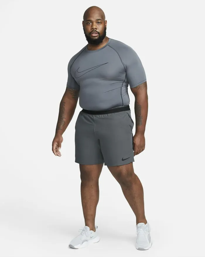 Men Nike Shorts DriFIT Flex Rep Pro Collection Iron Greyblack
