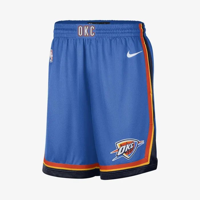 Men Nike Shorts Oklahoma City Thunder Icon Edition Signal Bluecollege Navywhite