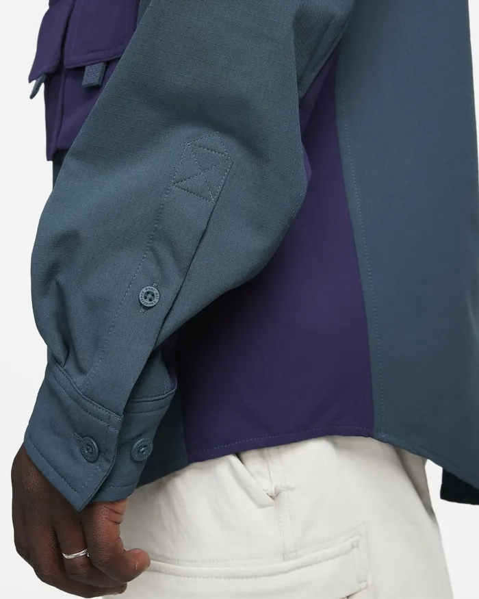 Men Nike Tops And TShirts ACG DriFIT UV 039Devastation Trail039 Deep Junglepurple Inksummit White