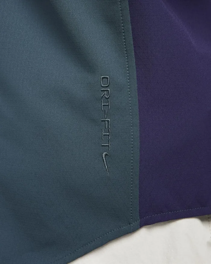 Men Nike Tops And TShirts ACG DriFIT UV 039Devastation Trail039 Deep Junglepurple Inksummit White
