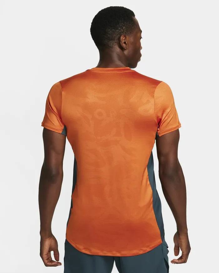 Men Nike Tops And TShirts NikeCourt DriFIT Advantage Campfire Orangedeep Junglewhite