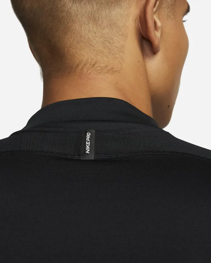 Men Nike Tops And TShirts Pro Warm Blackwhite