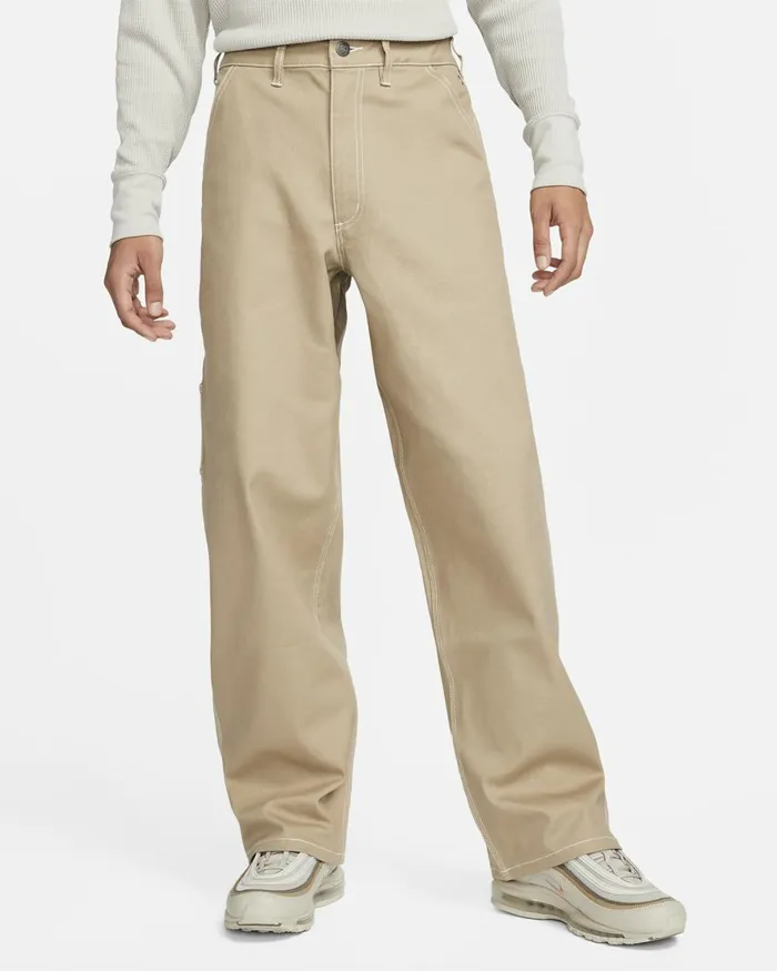 Men Nike Trousers And Tights Life Khakikhaki