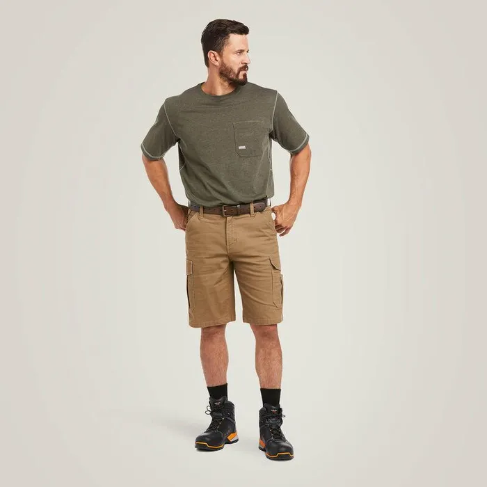 Men Pants and Shorts Ariat Rebar DuraStretch Made Tough Cargo 11quot Short Field Khaki Men Pants and Shorts Ariat Rebar DuraStretch Made Tough Cargo 11quot Short Field Khaki