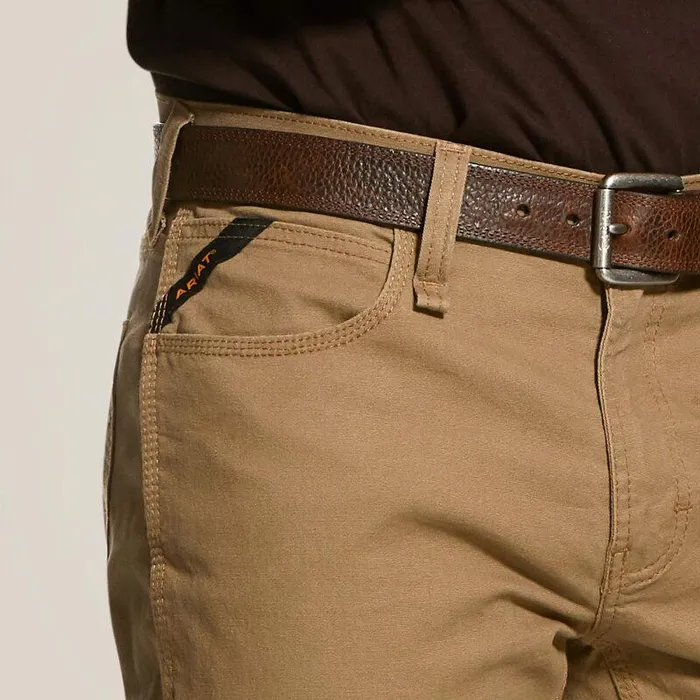 Men Pants and Shorts Ariat Rebar M4 Low Rise DuraStretch Made Tough Stackable Straight Leg Pant Field Khaki