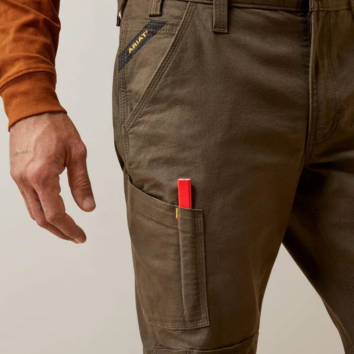 Men Pants and Shorts Ariat Rebar M5 Straight Made Tough Knee Guardian Straight Wren