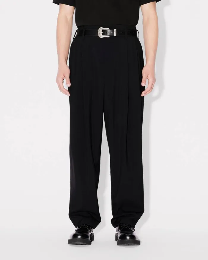 Men Relaxed School Boy Pants Black Kenzo Pants And Shorts