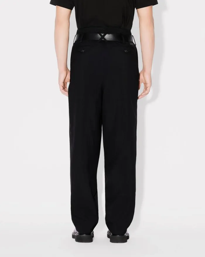 Men Relaxed School Boy Pants Black Kenzo Pants And Shorts