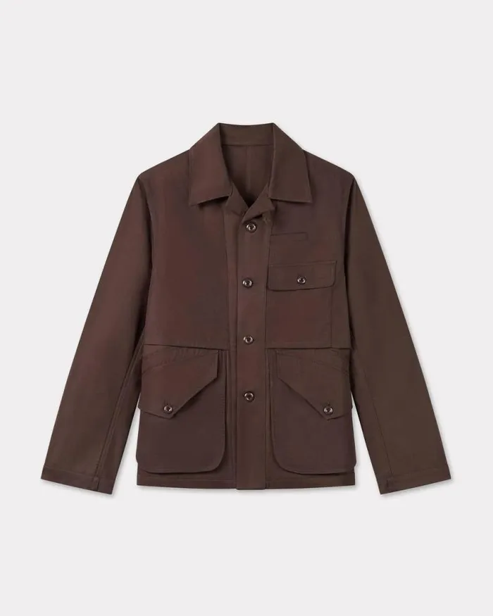 Men Reversible Workwear Jacket In Cotton Dark Brown Kenzo Jackets And Coats