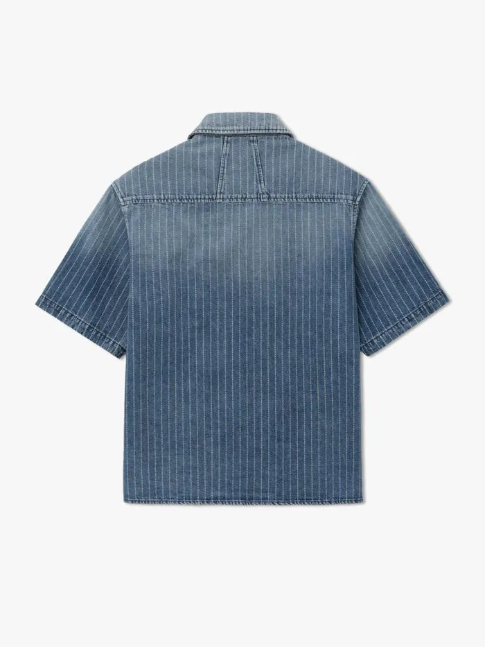 Men Rhude Denim WABASH DENIM SNAP SHIRT Indigo