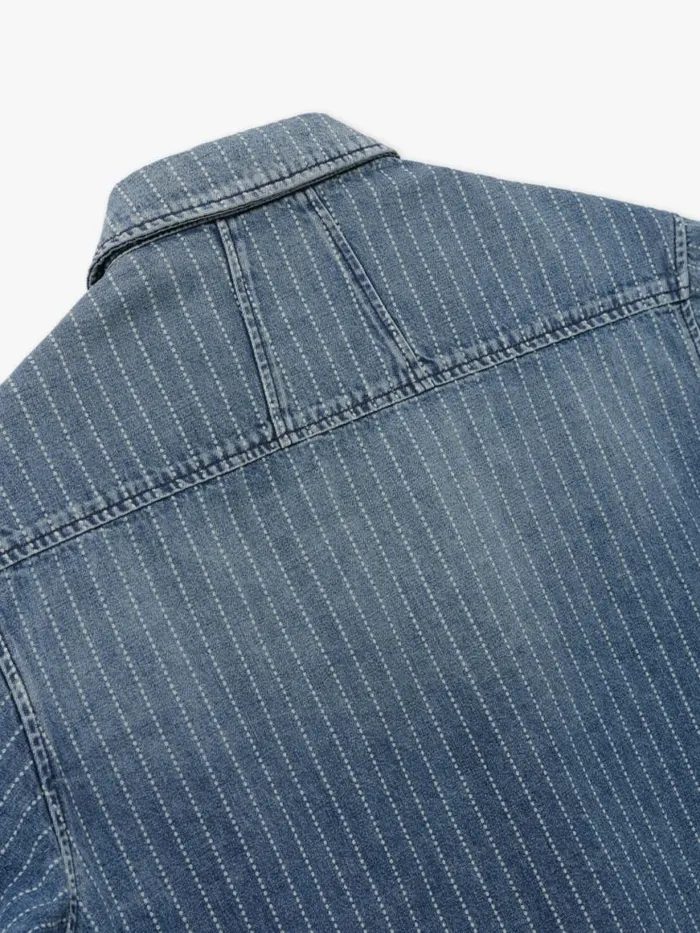 Men Rhude Denim WABASH DENIM SNAP SHIRT Indigo