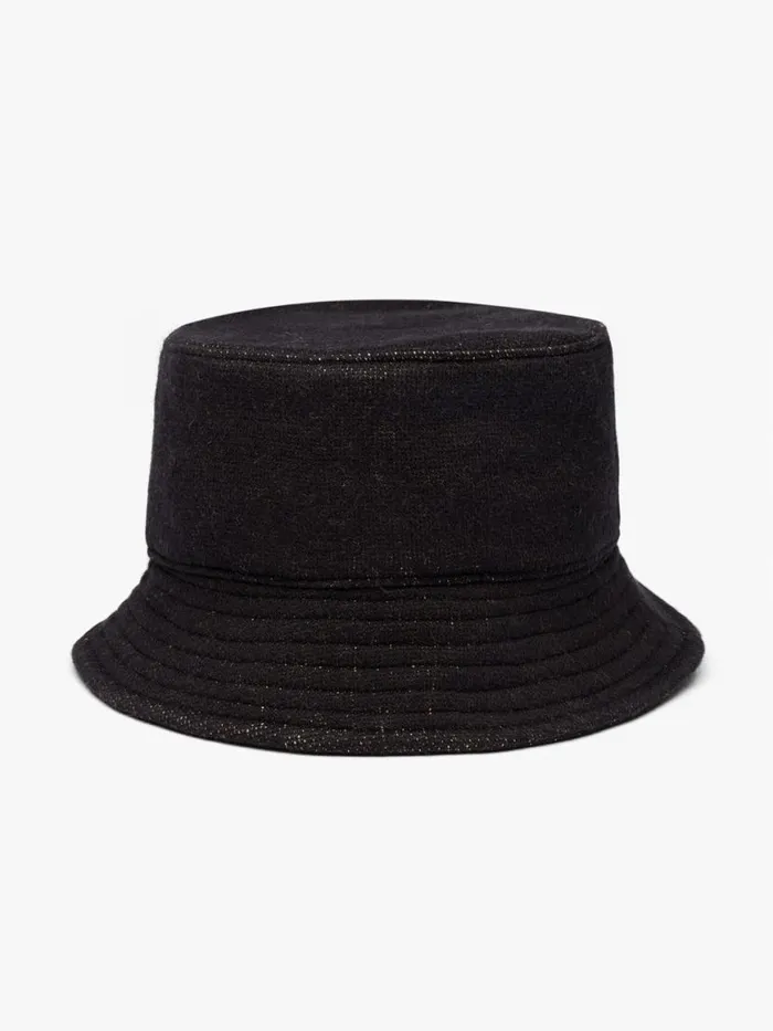 Men Rhude Hats KNIT SCRIPT BUCKET HAT Blackcreme