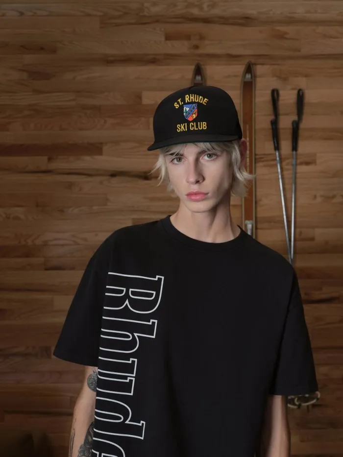 Men Rhude Hats ST NYLON STRUCTURE HAT Black