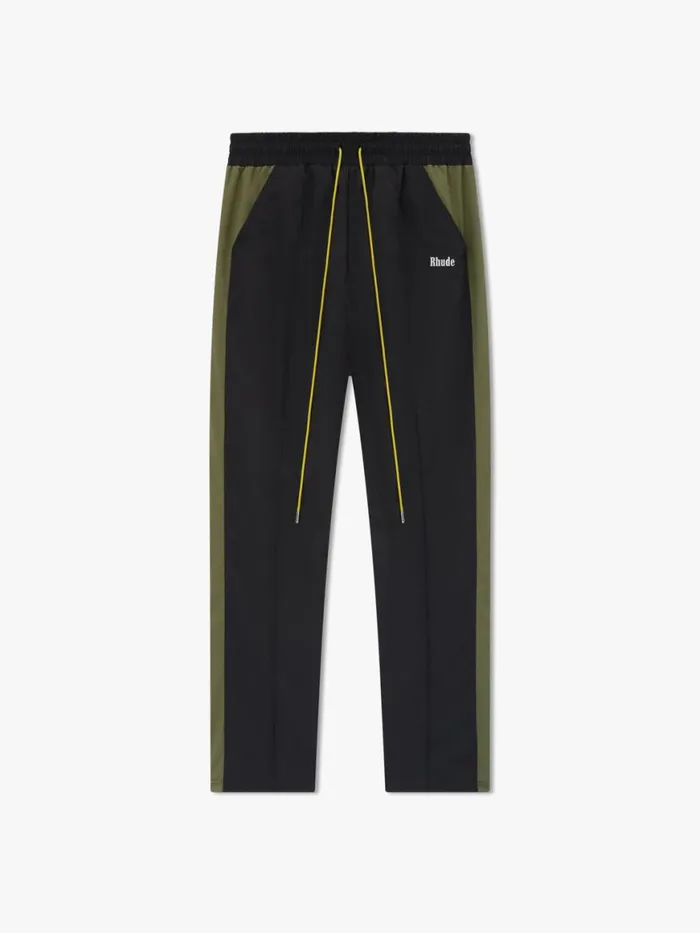 Men Rhude Pants AERIAL TRACK PANTS Blackolive