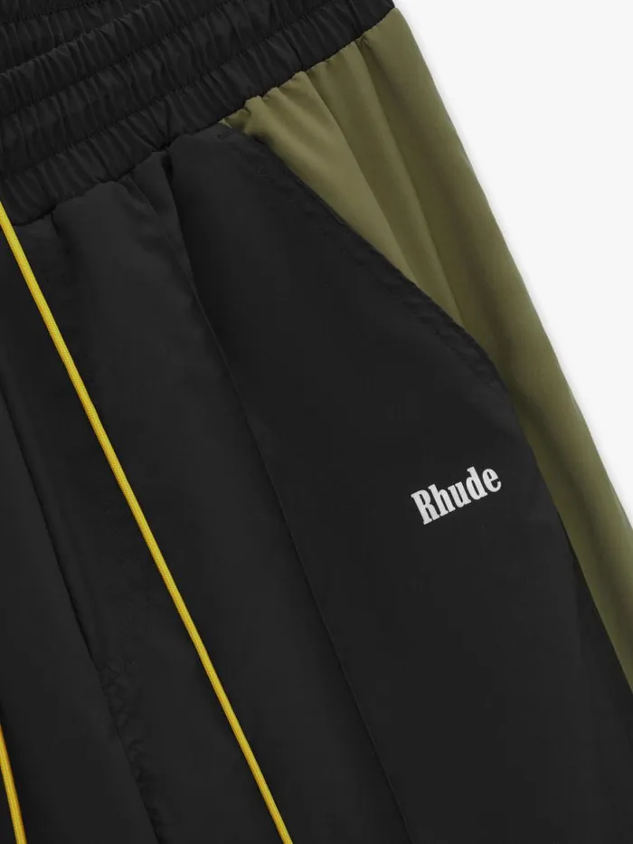 Men Rhude Pants AERIAL TRACK PANTS Blackolive