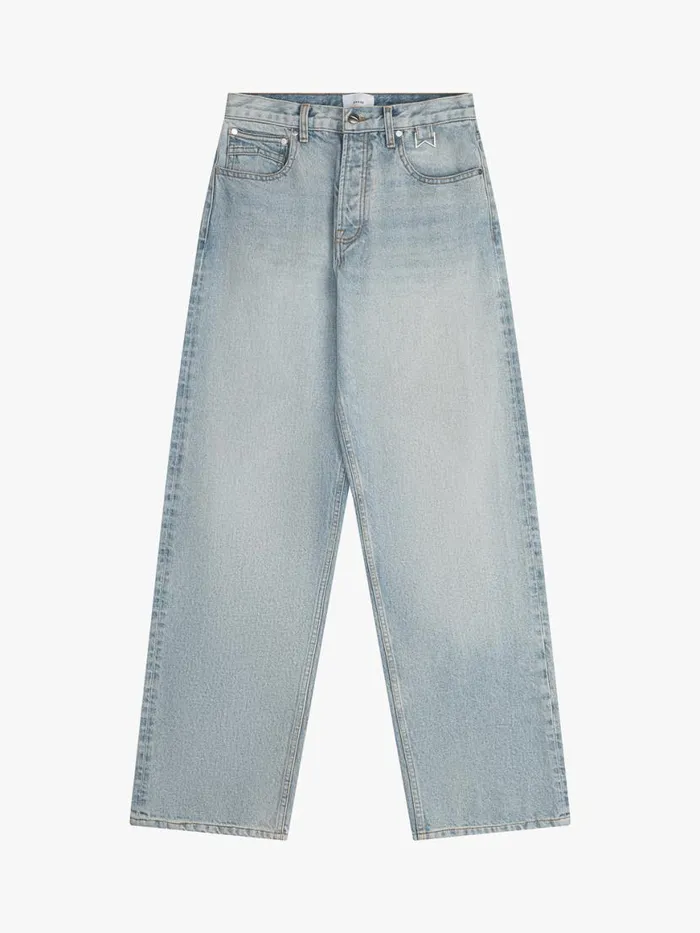 Men Rhude Pants WIDE LEG DENIM Light Wash