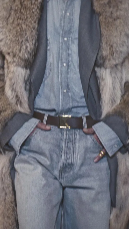 Men Rhude Pants WIDE LEG DENIM Light Wash