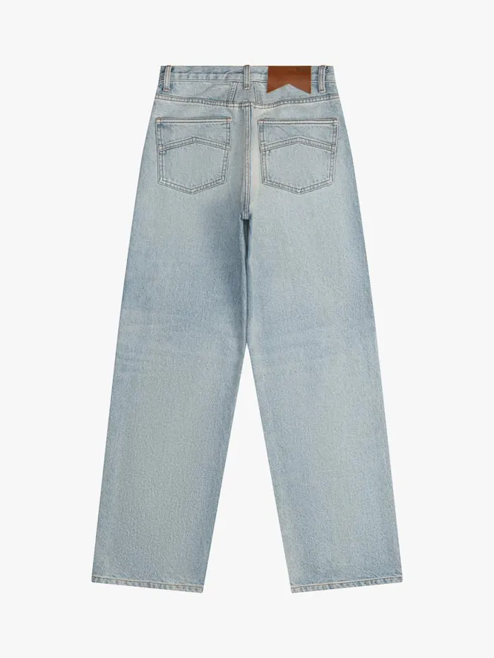 Men Rhude Pants WIDE LEG DENIM Light Wash