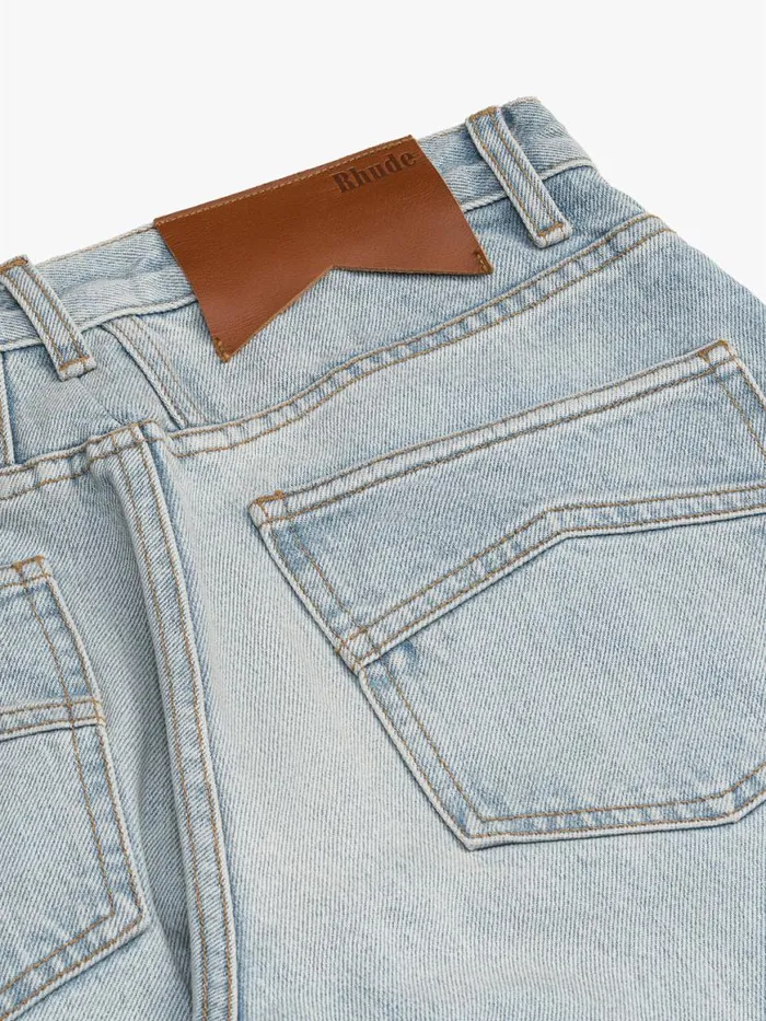 Men Rhude Pants WIDE LEG DENIM Light Wash