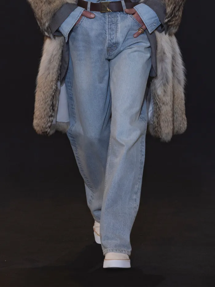 Men Rhude Pants WIDE LEG DENIM Light Wash