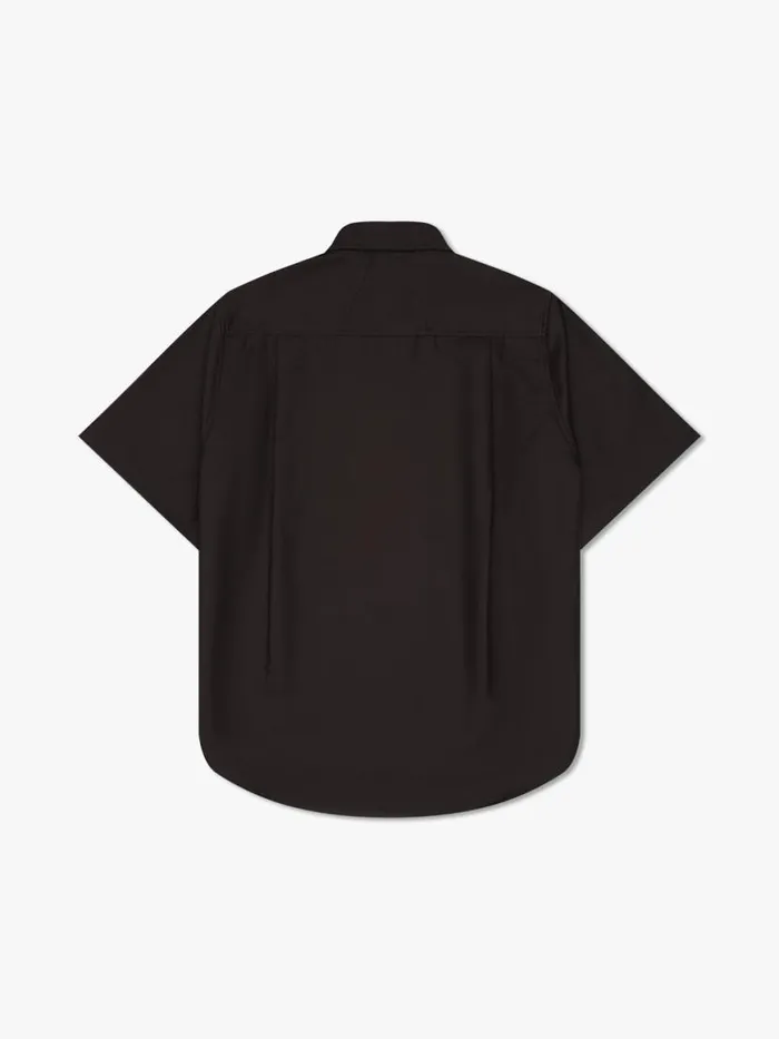 Men Rhude Shirts COTTON LINEN SHIRT Black