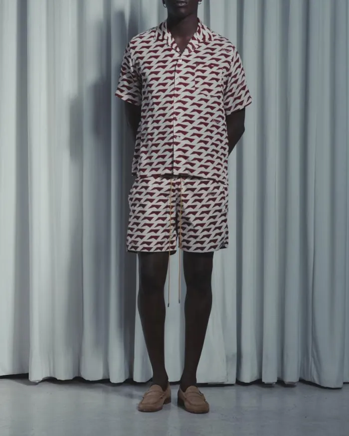 Men Rhude Shorts DOLCE VITA SWIM TRUNKS Redcream