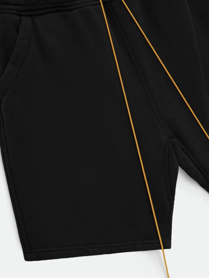 Men Rhude Shorts SWEAT SHORTS Vtg Black