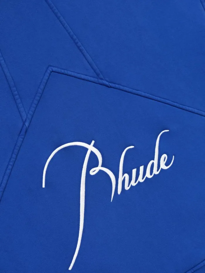 Men Rhude Sweatshirts QUARTER ZIP Vtg Cobalt Blue