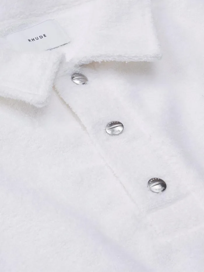 Men Rhude Sweatshirts TOWEL RUGBY White