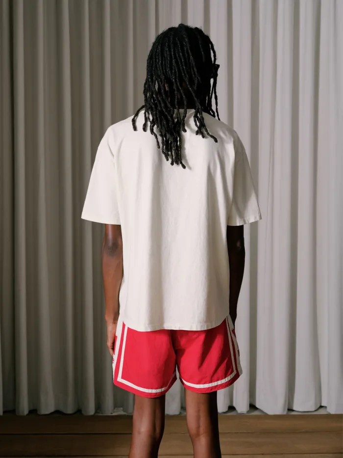 Men Rhude Tees EAST HAMPTON CREST TEE Vtg White