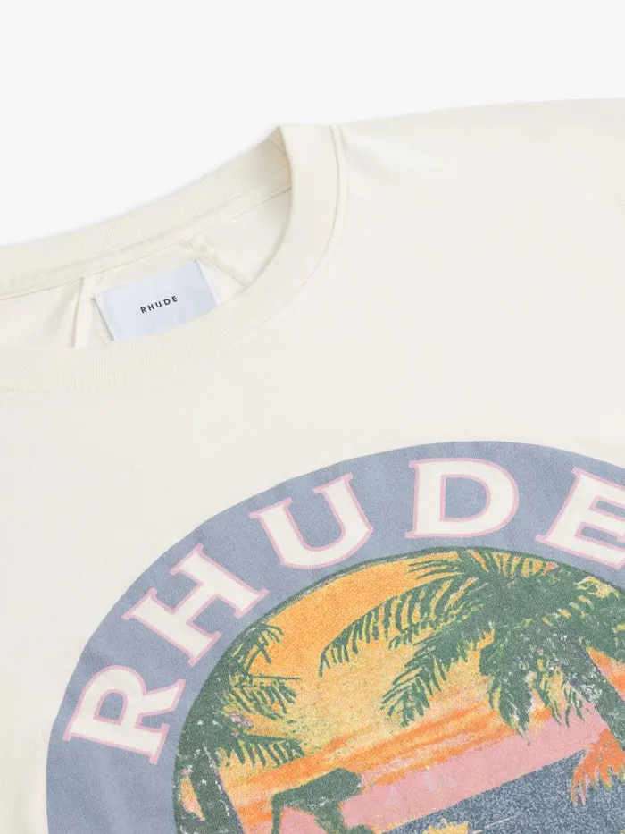 Men Rhude Tees LAGO TEE Vtg White