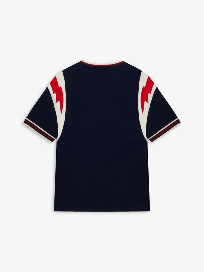 Men Rhude Tees LIGHTNING RINGER TEE Navycremered Men Rhude Tees LIGHTNING RINGER TEE Navycremered