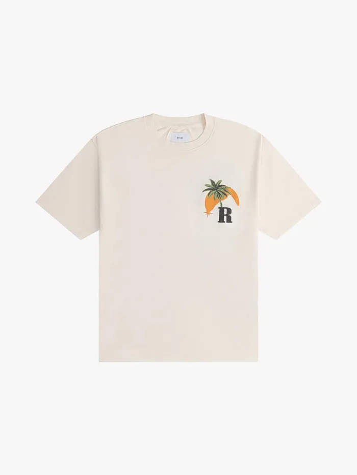 Men Rhude Tees MIAMI GP MOONLIGHT TEE Vtg White