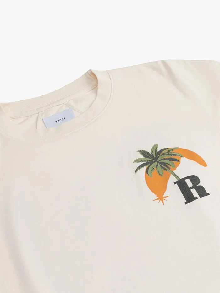 Men Rhude Tees MIAMI GP MOONLIGHT TEE Vtg White