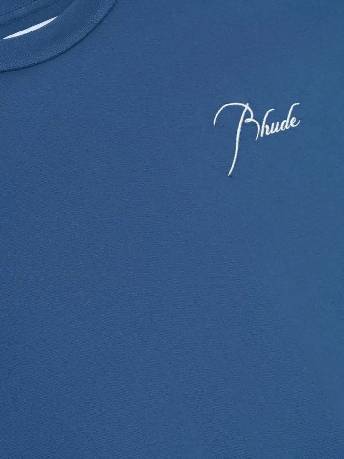 Men Rhude Tees REVERSE TEE Vtg Midnight Blue