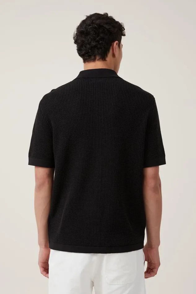 Men Shirts and Polos Cotton On Pablo Short Sleeve Shirt Washed Black