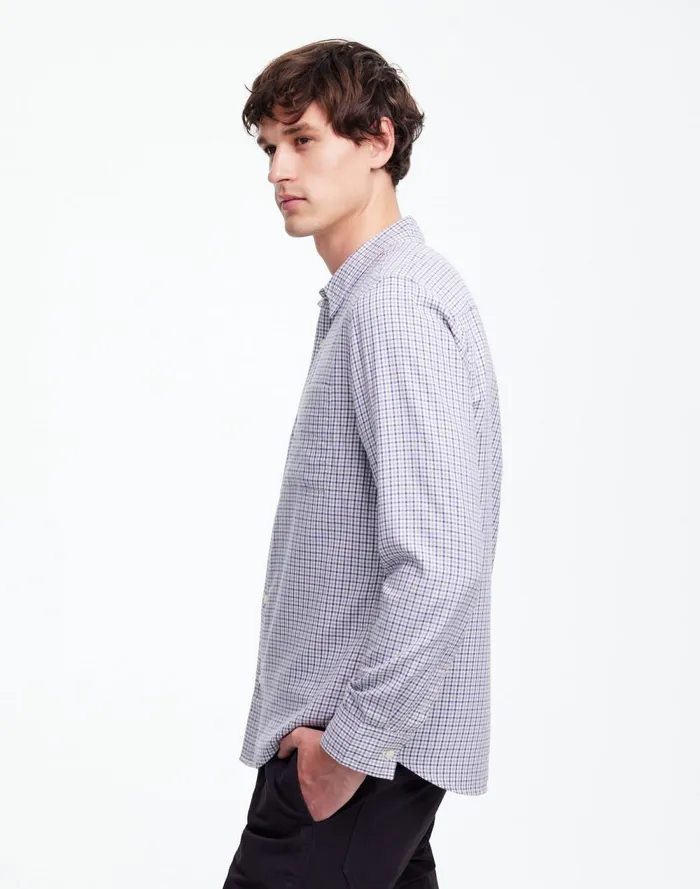 Men Shirts Madewell The Perfect Shirt In Softdrape Twill Holiday Tattersall Twill