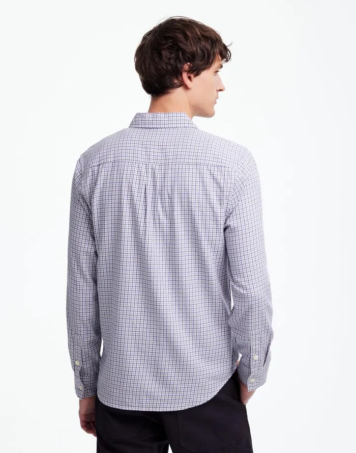 Men Shirts Madewell The Perfect Shirt In Softdrape Twill Holiday Tattersall Twill