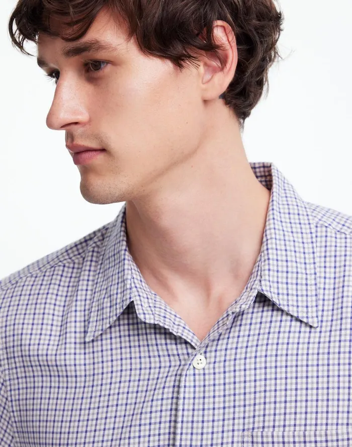 Men Shirts Madewell The Perfect Shirt In Softdrape Twill Holiday Tattersall Twill