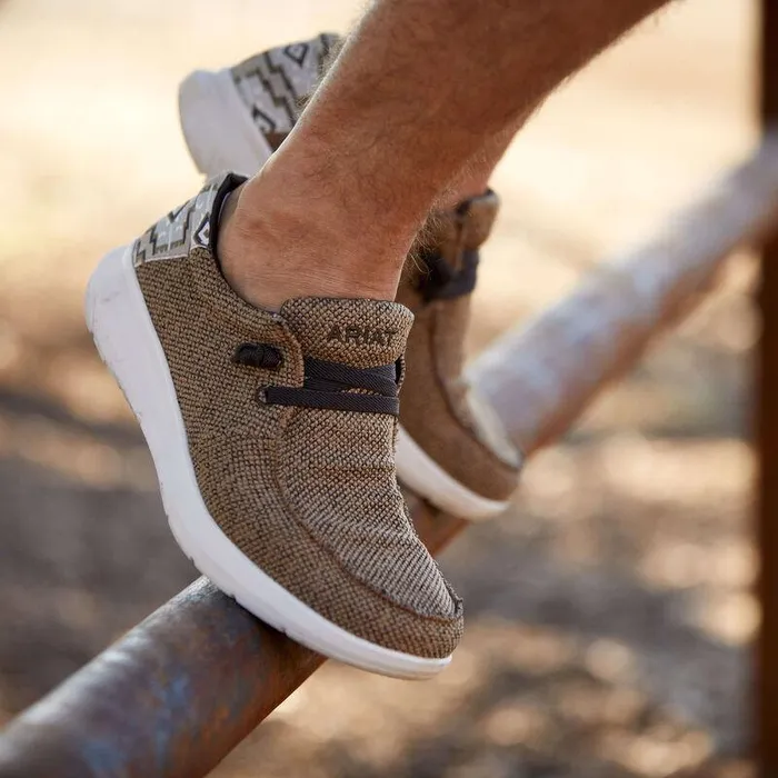 Men Shoes and Sneakers Ariat Hilo Heathered Sandcream Southwest Print Men Shoes and Sneakers Ariat Hilo Heathered Sandcream Southwest Print