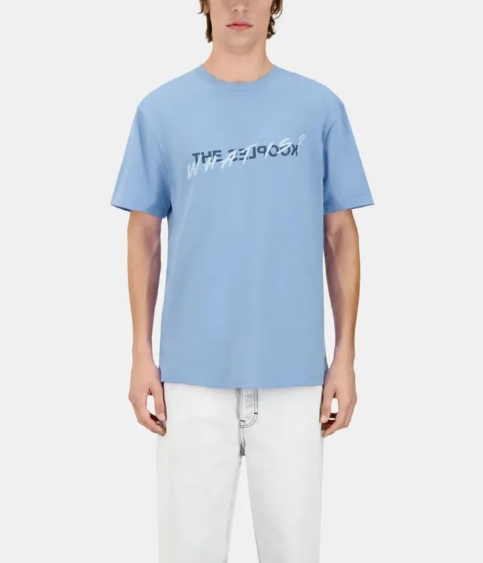 Men Sky Blue What Is Tshirt THE KOOPLES Tshirts