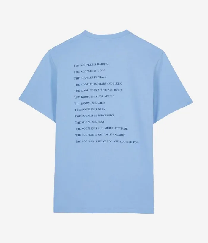 Men Sky Blue What Is Tshirt THE KOOPLES Tshirts
