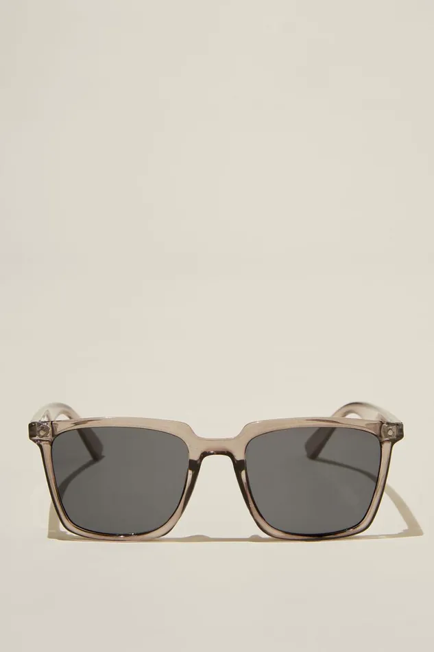 Men Sunglasses Cotton On Newtown Sunglasses Midnight Crystal Brown Smoke