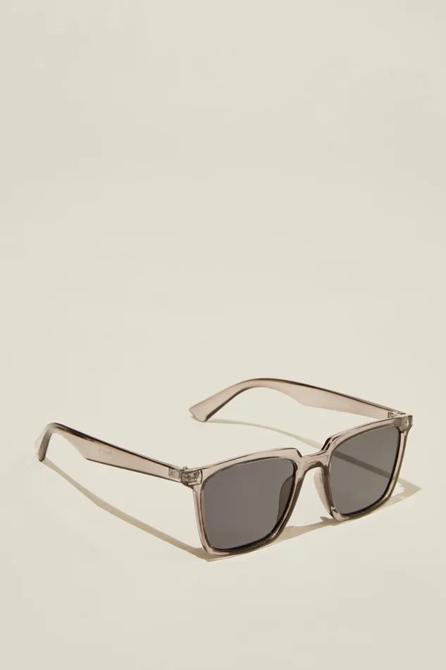 Men Sunglasses Cotton On Newtown Sunglasses Midnight Crystal Brown Smoke