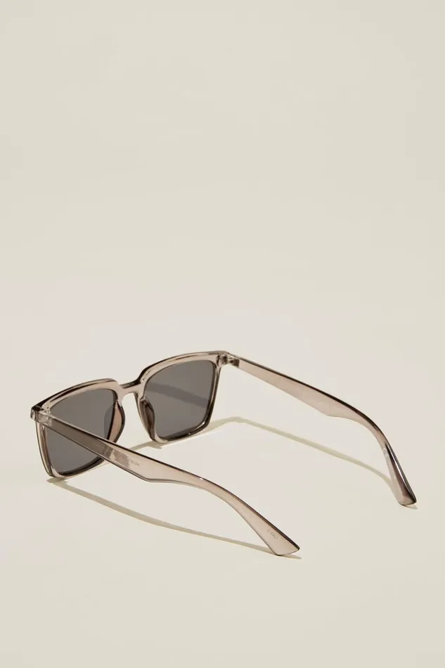 Men Sunglasses Cotton On Newtown Sunglasses Midnight Crystal Brown Smoke