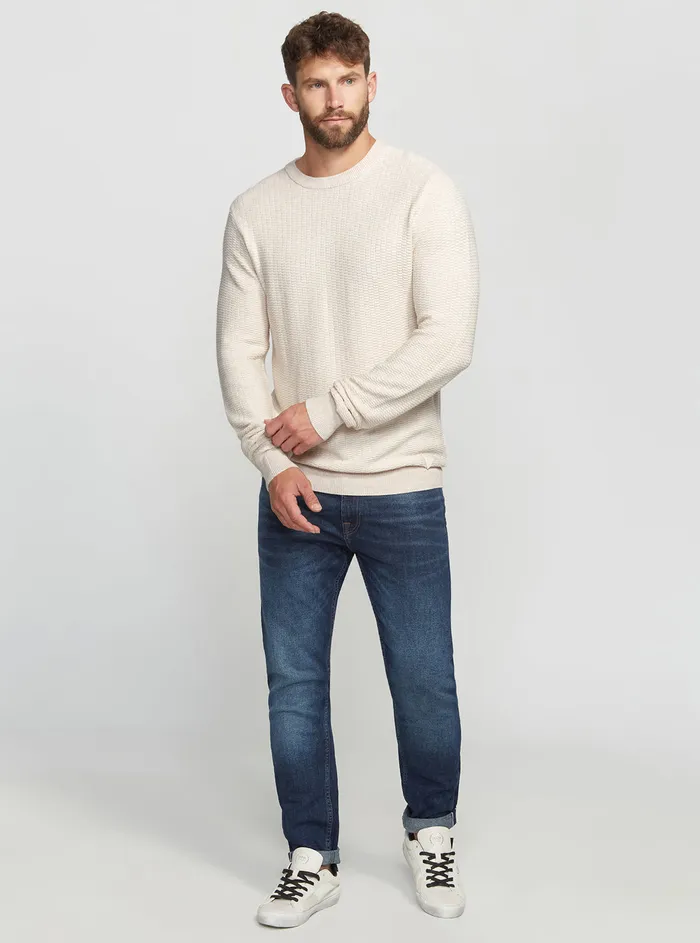 Men Sweaters and Knits GUESS Eco White Paco Wool Jumper