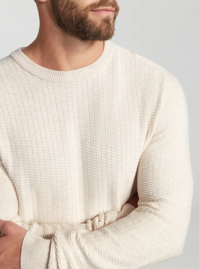 Men Sweaters and Knits GUESS Eco White Paco Wool Jumper